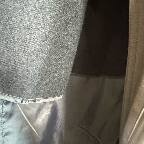 American Bazaar Vintage Gray Long Removable Lining Button Front Coat Size 10 - Picture 9 of 11